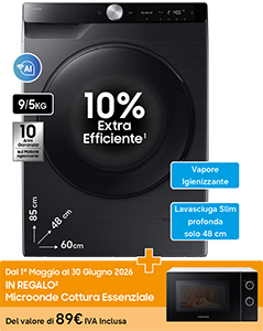 Lavasciuga Slim EcoDosatore® 1.400 giri Ai•Control WD90DG6G94BB