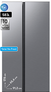 Frigorifero Side by Side Air•Space AI RS57DG400EM9
