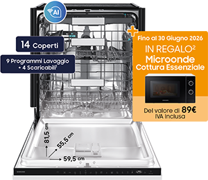 Lavastoviglie Standard Serie 80 DW80H77H3B0U1
