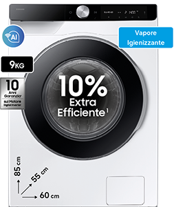 Lavatrice EcoDosatore® 1.400 giri Ai•Control WW90DG6U85LK