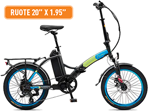 E-BIKE A PEDALATA ASSISTITA PIUMA BLU