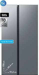 Frigorifero Side by Side Air•Space AI RS57DG400EM9