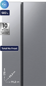 Frigorifero Side by Side Air•Space AI RS57DG400EM9