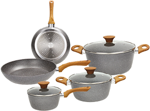 BATTERIA 8 PEZZI WOOD