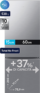 Frigorifero Combinato F1rst 75 AI RB53DG703DS9