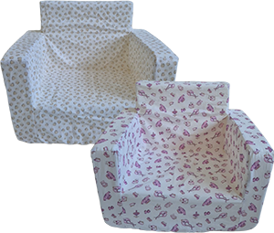 POLTRONCINA CUORI BEIGE/BAVAGLINI ROSA