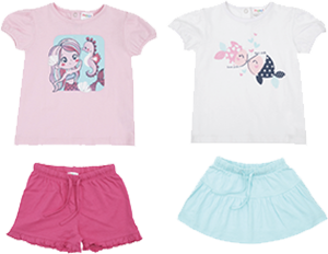 SET T-SHIRT + SHORTS/GONNA