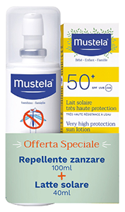 SPRAY INSETTO REPELLENTE 100ML + LATTE SOLARE SPF50+ 40ML