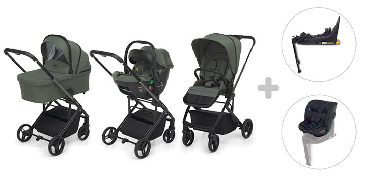 TRIO TIC TOC + BASE ROTANTE + SEGGIOLINO DISK GROW