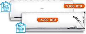 CLIMATIZZATORE DUALSPLIT 9.000+12.000 BTU H2U14TAAOUT0912HASTAAKIT SERIE TRENDY