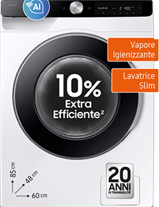 Lavatrice Slim Ai•Control EcoDosatore® WW90DG6G94LK