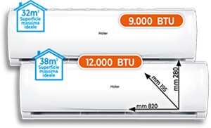 CLIMATIZZATORE DUALSPLIT 9.000+12.000 BTU H2U14TAAOUT0912HASTAAKIT SERIE TRENDY