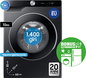 Lavatrice EcoDosatore® Ai•Control WW10FG6U94LB