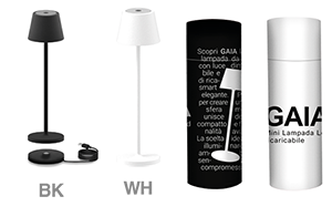LAMPADA LED DA TAVOLO RICARICABILE GAIA