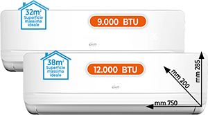 CLIMATIZZATORE DUAL SPLIT 9.000+12.000 BTU SERIE FREELIFE