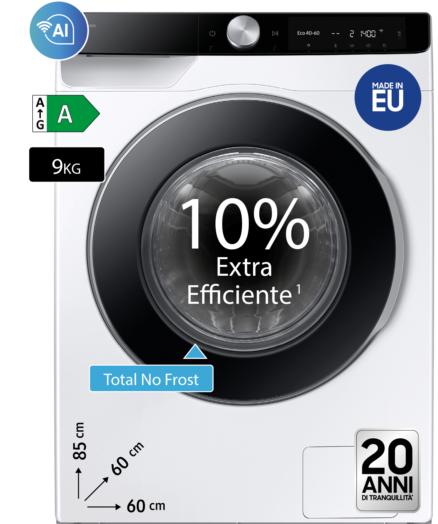 Lavatrice EcoDosatore® Ai•Control WW90DG6U85LK