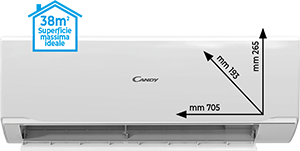 CLIMATIZZATORE MONO SPLIT 12.000 BTU CY12ERKIT SERIE AURA