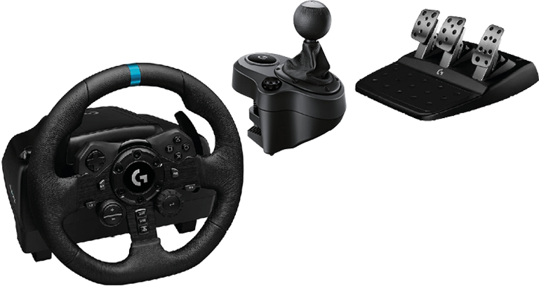 VOLANTE DA CORSA , PEDALI E LEVA CAMBIO TRUE FORCE G923 SE PER PC E CONSOLE