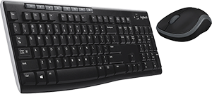 TASTIERA +MOUSE WIRELESS USB MK270