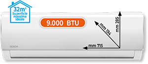 CLIMATIZZATORE MONO SPLIT 9.000 BTU SERIE SM94AF4KIT