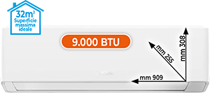 CLIMATIZZATORE MONO SPLIT 9.000 BTU CL7000IUSET26WE SERIE CLIMATE