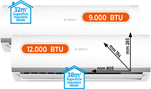 CLIMATIZZATORE DUAL SPLIT 9.000 + 12.000 BTU CL5000M412ESET2635CL2000 SERIE CLIMATE