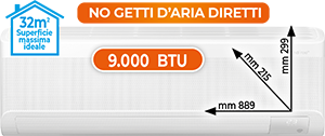 CLIMATIZZATORE MONOSPLIT 9.000 BTU FAR09EL2 SERIE WIND FREE ELITE S2