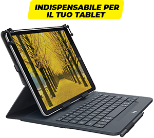 COVER UNIVERSALE CON TASTIERA UNIVERSAL FOLIO* PER TABLET FINO A 11"