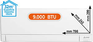 CLIMATIZZATORE MONO SPLIT 9.000 BTU MSZAY25VGKPKIT SERIE AY