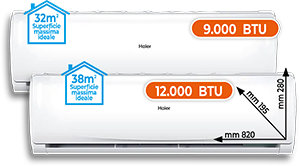 CLIMATIZZATORE DUAL SPLIT 9.000+12.000 BTU H2U14TAAOUT0912 SERIE TRENDY