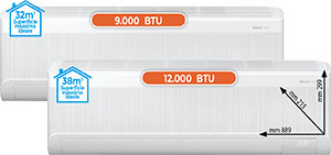 CLIMATIZZATORE DUAL SPLIT 9.000+12.000 BTU AJ040TX2535 SERIE WINDFREE COMFORT S2