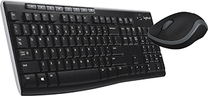 TASTIERA +MOUSE WIRELESS USB MK270