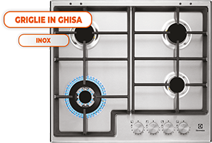 PIANO COTTURA A GAS 60 CM EGS64362X