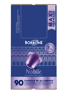 90 CAPSULE NESPRESSO IN ALLUMINIO MISCELA NOBILE