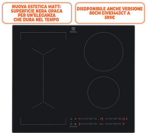 PIANO COTTURA INDUZIONE 60CM EIV63443CT