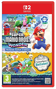 GIOCO NINTENDO SWITCH 2 SUPER MARIO BROS. WONDER
+ TUTTI AL PARCO BELLABEL