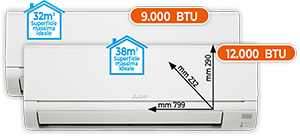 CLIMATIZZATORE DUALSPLIT 9.000 + 12.000 BTU MXZ2HA40VF22535DWVFKIT SERIE SMART DW