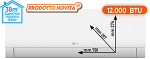 CLIMATIZZATORE MONO SPLIT 12.000 BTU WZ12AWKIT SERIE DUALCOOL LIBERO