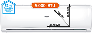 CLIMATIZZATORE MONO SPLIT 9.000 BTU H1U09TAB SERIE TRENDY