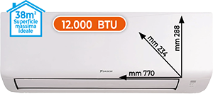 CLIMATIZZATORE MONO SPLIT 12.000 BTU ATXC35EARXCDKIT SERIE NEW EVOLUTION