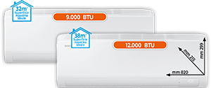 CLIMATIZZATORE DUAL SPLIT 9.000 + 12.000 BTU AJ040TX2535KITLUZONS2