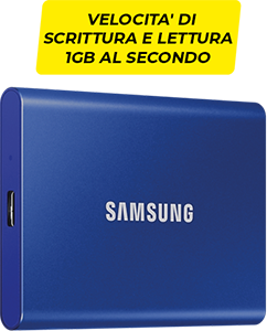 SSD ESTERNO PORTATILE T7 BLU INDIGO