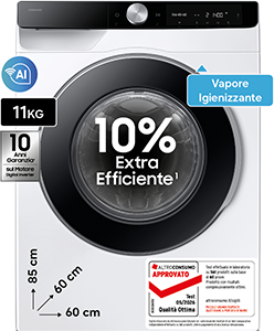 Lavatrice EcoDosatore® 1.400 giri Ai•Control WW11DG6B85LK