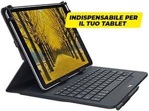 CUSTODIA CON TASTIERA PER TABLET FINO A 11” UNIVERSAL FOLIO