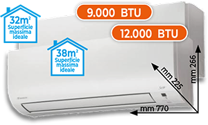 CLIMATIZZATORE DUAL SPLIT 9.000 + 12.000 BTU 2AMXF402535AKIT SERIE CLASSIC