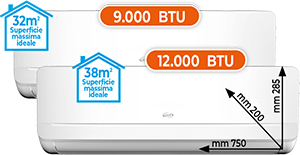 CLIMATIZZATORE DUAL SPLIT 9.000+12.000 BTU SERIE FREELIFE