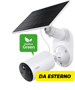 TC82 KIT Telecamere Wi-Fi Outdoor IP65 2K 3MP a batteria, con pannello solare