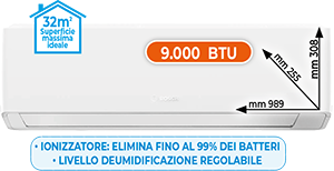 CLIMATIZZATORE MONO SPLIT 9.000 BTU CL7000IUSET26WE SERIE CLIMATE