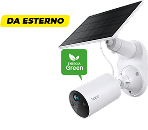 TC82 KIT Telecomando Wi-Fi Outdoor IP 65 2K 3MP a batteria, con pannello solare