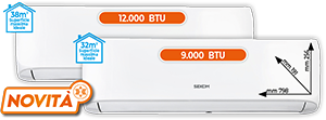 CLIMATIZZATORE DUAL SPLIT 9.000+12.000 BTU MS243H2912KIT
